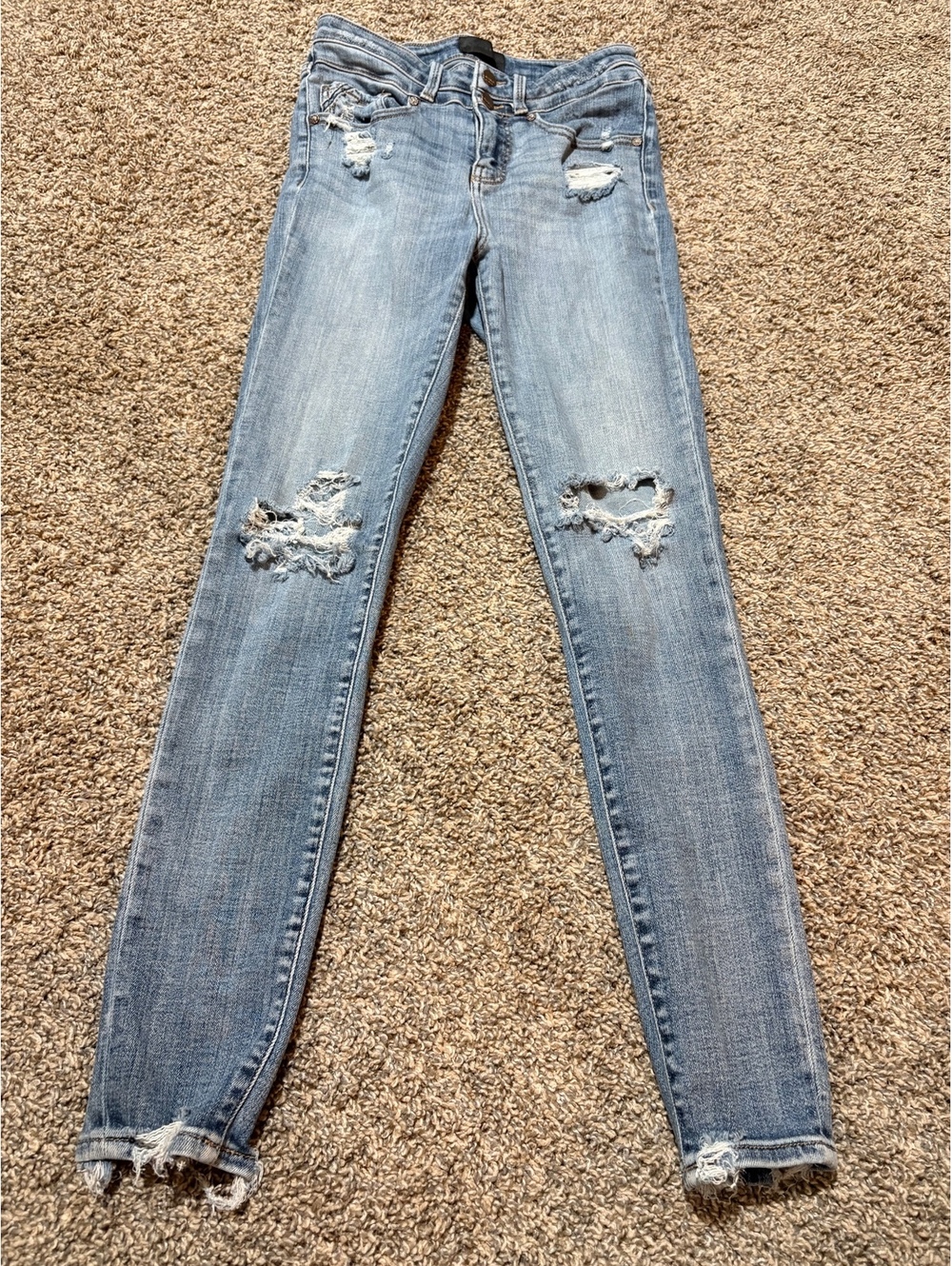 Buckle Black Fit No. 35 Distressed Ankle Skinny Jeans Women Size 28x29 Raw Hem - Picture 2 of 9